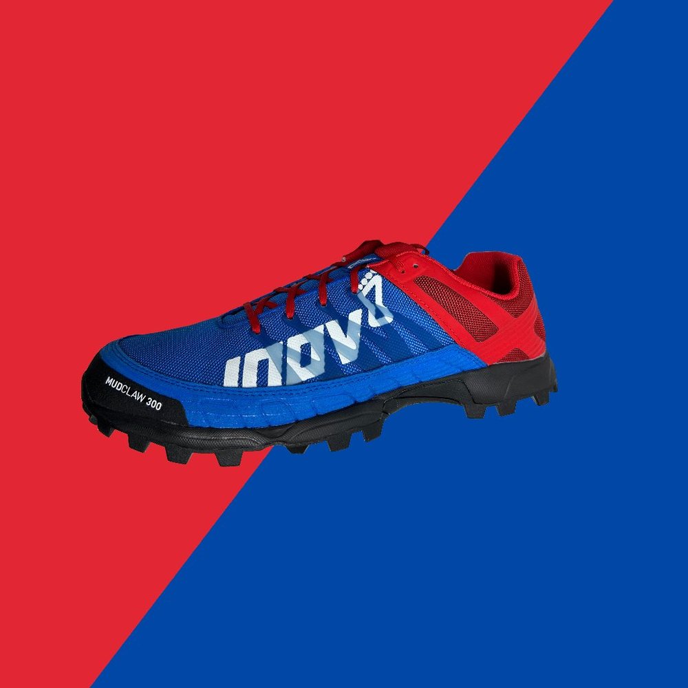 Inov-8 MUDCLAW 300 (Unisex): Master Muddy Trails in Blue/Red Domination